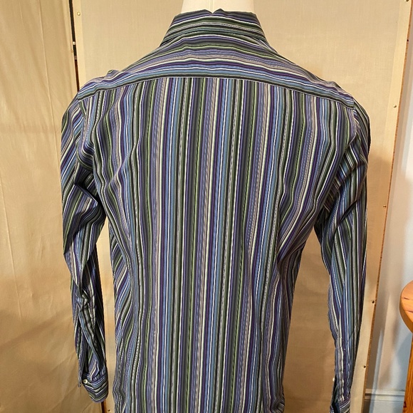 ETRO Mens Striped Button Down Shirt Sz 41 - Picture 3 of 8